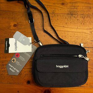Baggallini Black RFID Travel Crossbody Bag